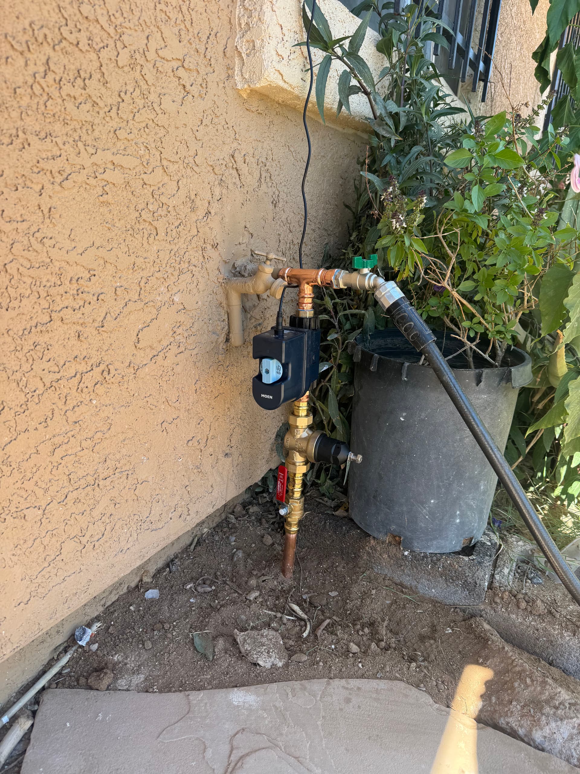 Gallery photos for Outdoor Water Line Upgrade with Moen Flo Leak Detection: Image #1